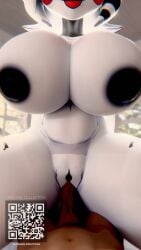 1boy 1girls 3d 9:16 animated black_nipples breasts cowgirl_position cryptiacurves fazclaire's_nightclub five_nights_at_freddy's gigantic_breasts interspecies large_penis longer_than_10_seconds looking_at_viewer marie_(cryptia) penis pov pths puppet_(fnaf) sex shorter_than_30_seconds straight tagme vaginal_penetration vertical_video video white_body
