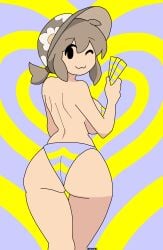 1girls 2d 2d_(artwork) :3 artist_name ass ass_focus back back_view backboob bare_shoulders big_ass big_breasts breasts brown_cap brown_eyes brown_hat cap deltarune female female_only ghostec hat large_breasts looking_at_viewer newgrounds_url nipple_pasties one_eye_closed panties pasties ponytail smile standing striped striped_panties temmie_chang temmie_chang_(character) temmie_flakes thick_thighs twitch twitch.tv undertale undertale_(series) viewed_from_behind voluptuous voluptuous_female wide_hips wink winking_at_viewer youtube youtuber