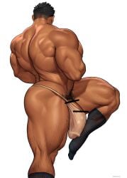 abs bara biceps big_cock big_muscles big_pecs big_penis black_hair bodybuilder censored chest_hair hairy_chest hairy_thighs high_resolution highres huge_cock kuromine_hiraya large_cock large_penis leg_hair male male_only massive_cock massive_penis muscle muscles muscular muscular_back muscular_male muscular_thighs pecs penis pubic_hair solo solo_male tan_skin thick_thighs veins veiny_muscles yuatari