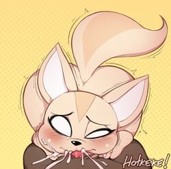 1boy 1girls aggressive_retsuko animal_genitalia animal_penis anthro ass balls_deep bent_over big_ass big_ears big_eyes big_penis blush bodily_fluids brown_body brown_fur canine canine_penis cheek_bulge cum cum_from_mouth cum_in_mouth cum_inside cum_on_face cum_on_penis cum_on_self deepthroat duo empty_eyes erection eye_contact eyelashes faceless_male fellatio female female_focus fennec fenneko fox fur furry furry_only genital_fluids half-closed_eyes hi_res hotkeke1 huge_ass huge_penis interspecies knot knotting large_ass large_penis long_penis looking_at_viewer male male/female male_pov mammal motion_lines mouth_full oral oral_knotting orgasm penis pov saliva sanrio shaking shortstack solo_focus surprised tagme tail tan_body tan_fur text thick_penis thick_thighs trembling watermark white_eyes wide_eyed wide_hips wince yellow_background yellow_fur