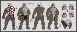 anthro balls bowser gammauzumaki ghunter horn humanoid_penis hunterramirez male male_only mario_(series) model_sheet muscular nintendo penis solo video_games