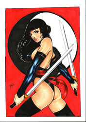 1girls 2019 asian asian_female ass betsy_braddock big_breasts black_eyes black_hair blue_leotard blue_sleeves blue_thighhighs breasts clothed dated dual_wielding ed_benes_studio elizabeth_braddock excalibur_(marvel_comics) eyeshadow female female_only from_side holding_sword holding_weapon homo_superior kaloy_costa_(artist) katana kwannon leotard lipstick long_hair looking_at_viewer makeup marvel marvel_comics mascara mutant pinup psylocke red_lips red_lipstick red_sash sash sideboob signature sleeves smile smiling solo straight_hair superheroine sword swords thighhighs weapon x-men