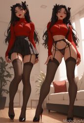 tohsaka rin from fate (series) by mobolusai
