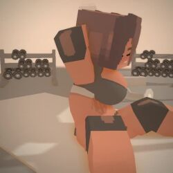 3d animated ass barbell cuteskyler dumbbell mine-imator minecraft multiple_scenes3d multiple_views sit-ups squatting tagme vanessa_mcloy video workout