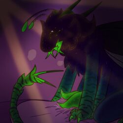 alien alien_furry borealis_bug bug cum erection furry fursona genital_fluids genitals hemipenes humping_pillow insect_wings insectoid oc solo_male two_dicks