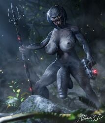 futa yautja from predator (franchise) by novac3d