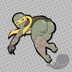 1:1 1girls anthro anus ass bald bald_female bandana bent_over butt butt_focus claw_(weapon) clothing female hi_res jennika_(tmnt) kat-astrophiic licking looking_at_viewer looking_back mask ninja nude pussy reptile scalie shell simple_background solo teenage_mutant_ninja_turtles toes tongue tongue_out turtle warrior weapon