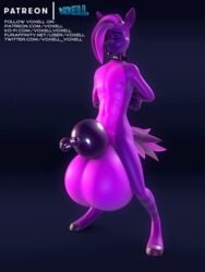 3d_(artwork) android animated anthro ball_growth ball_inflation balls balls_expansion biped bondage bound cum_blockage cum_clog cum_denial denied_cumming equid equine erection freckles growth horse machine male male_only mammal nipples nude open_mouth orgasm_denial penile penis penis_growth purple_body purple_skin robot rubber standing texell tied_penis voxell_voxell