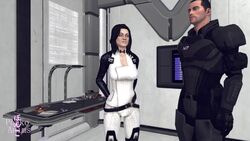 3d animated ass bouncing_ass clothed commander_shepard dat_ass female funny hair_slit hand_on_own_chin height_difference large_ass looking_at_ass male mass_effect miranda_lawson ponkosfm salute sound source_filmmaker spanking thigh_gap tight_clothing turn_around video