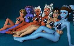 3d 6+girls 6girls aayla_secura ahsoka_tano alien alien_girl arcadonna artist_name bald bare_shoulders barefoot big_breasts bikini bikini_bottom bikini_top black_hair blonde_hair blue-skinned_female blue_eyes blue_skin busty clone_wars crossover curvy detailed_background disney disney_princess disney_xd eyelashes female female_only fingernails freckles front_view g-string green_eyes group hand_on_hip hands_on_hip hands_on_hips headgear hourglass_figure human humanoid jedi jedi_master jedi_padawan kondaspeter lipstick long_hair looking_at_viewer lucasfilm makeup mammal marking midriff multiple_females multiple_girls nail_polish orange_skin pantoran pink_lipstick pose posing purple_hair purple_lips rapunzel red_nails riyo_chuchi shadow shiny shiny_skin short_hair sitting star_wars star_wars_rebels swimsuit tangled text thong tied_hair toenail_polish toenails togruta twi'lek twintails very_long_hair voluptuous wide_hips yellow_eyes yellow_hair