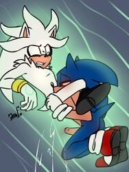 animated anthro clothing cum cum_in_mouth duo erection eulipotyphlan fellatio footwear foreskin fur furry gay gloves handwear hedgehog kneeling krazyelf leg_grab male male/male mammal oral penile penis sex shoes silver_the_hedgehog sitting sonic_(series) sonic_the_hedgehog sonic_the_hedgehog_(series) yaoi