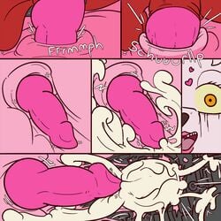 1:1 animatronic balls bodily_fluids canid canine comic crisis-omega cum five_nights_at_freddy's five_nights_at_freddy's_2 fox foxy_(fnaf) genital_fluids hi_res machine male male_only mammal mangle_(fnaf) navel_fetish navel_penetration penetration penis robot unusual_anatomy video_games