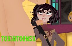 1boy 1boy1girl 1girls 2girls animated clothing disney eye_contact female gif licking_penis moikaloop oral partial_male penis rapunzel smug smug_face tagme tangled tangled:_the_series toxintoonsx