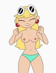 1girls animated blonde_hair breasts female female_only hips human leni_loud panties solo straight_hair the_loud_house thighs wide_hips