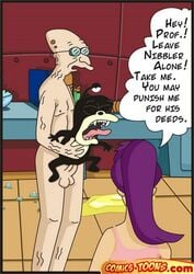 comic female futurama hubert_j_farnsworth human male multiple_males nibbler turanga_leela yaoi zoophilia