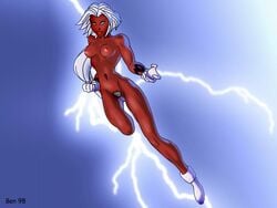 1990s 1998 20th_century ben_(artist) dark-skinned_female dark_skin female marvel marvel_comics ororo_munroe storm_(x-men) straight_hair unshaved_pussy x-men