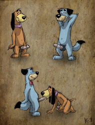 2boys anthro anthro_on_anthro balls black_ears black_nose blowjob blowjob_face blue_fur bow_tie brown_background brown_fur canine chest_tuft closed_eyes cock_gobble cock_hungry collar cum_drinking cum_hungry cum_in_mouth dipstick_tail dog dog_collar doggie_daddy erection fellatio gay giving_head going_down_on handjob handjob_while_sucking hands_behind_head hanna-barbera holding_penis huckleberry_hound humanoid_penis k-9 kneeling_oral_position knob_polishing long_ears looking_at_viewer male_only masturbating_during_fellatio mouthful multiple_males multiple_penises oral oral_sex orgasm_face orgasm_from_oral penis penis_in_mouth penis_size_difference pleasure_face precum_drip presenting_penis stroking_penis sucking_off testicles the_huckleberry_hound_show