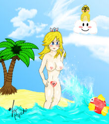 cheep_cheep el_psycho female human lakitu mario_(series) nintendo princess_rosalina straight_hair super_mario_galaxy