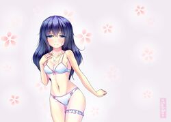 blue_eyes higurashi_kagome inuyasha kagome_higurashi lady-suchiko lingerie solo