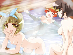 borubikku flat_chest kurusu_yuzuko medium_breasts miyata_akira pani_poni_dash! small_breasts watanuki_hibiki water