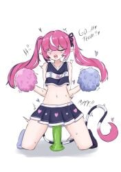 camila_(vtuber) cheerleader dildo pink_hair szpecter vtuber