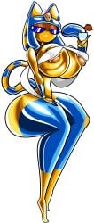 animal_crossing animate_inanimate ankha_(animal_crossing) anthro areola areola_slip ass big_breasts big_butt breasts cat_tail cleopatra_hairstyle cloth container cup disney doll ears_up eyewear felid female glasses glistening glistening_body glistening_breasts glistening_hair gold_(metal) hair half-closed_eyes hi_res holding_container holding_cup holding_object humanoid knick_knack latex latex_creature living_doll living_latex long_tail makeup mammal narrowed_eyes nintendo nipples pixar reflective_body sillyseacreatur sitting solo sunglasses sunny_miami tail thick_thighs
