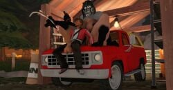 1boy big_load car female fempyro foot_fetish huge_balls huge_cock huge_cumshot male pyro_(team_fortress_2) r1ffu scout scout_(team_fortress_2) straight team_fortress_2
