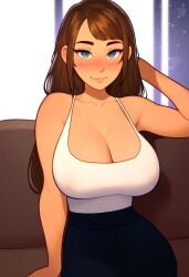 1girls ai_generated big_ass big_breasts big_thighs breasts bust busty curvaceous curvy curvy_figure digital_media_(artwork) female hips hourglass_figure huge_thighs large_thighs legs light-skinned_female light_skin mature mature_female original original_character skinhorse slim_waist tan-skinned_female tan_body tan_skin thick thick_hips thick_legs thick_thighs thighs voluptuous waist wide_hips wide_thighs