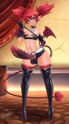 1futa balls dickgirl disgaea etna futa_only futanari high_heel_boots high_heels huge_cock intersex looking_at_viewer nenerhea penis solo solo_futa testicles thighhighs