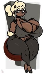 big_breasts breasts cleavage female furry huge_breasts kingretrokirby tagme thick_thighs wide_hips