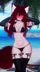 animal_ears animal_tail animated hakatji light_skin long_hair pale_skin solo tagme thighhighs video vrchat