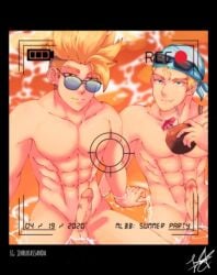 claude_(mlbb) clint_(mobile_legends) erect_penis mobile_legends muscles muscular muscular_male naked naked_male nude nude_male penis