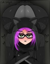 1girls ass ass ass_bigger_than_head ass_focus big_ass black_lipstick blush blush blushing_at_viewer bubble_butt cat_ears crossed_arms epic_games eyeshadow fortnite fortnite:_battle_royale glasses gloves goth goth_girl gothtrishy green_eyes heart hood_up hoodie huge_ass lipstick looking_at_viewer lying_on_stomach lynx_(fortnite) messy_hair metallic_body mole mole_under_eye pink_hair shiny_ass shiny_clothes shiny_hair shiny_skin suit thick thick_ass thick_thighs tight_clothes tight_clothing tight_fit