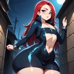 1boy _litho_ ai_generated big_ass dress femboy katarina_du_couteau league_of_legends male tagme thick_thighs