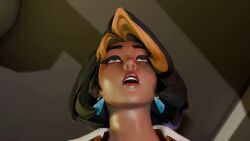 1boy 1girls 3d big_breasts blizzard_entertainment breasts brown_eyes brown_nipples cowgirl_position dark-skinned_female dark_skin domina dominant_male earrings erection female female_on_top indian indian_female male moaning nipples overwatch penetration penis pubic_hair pussy riding sex sound tagme tagme_(artist) two-tone_hair video voice_acted
