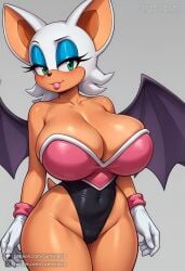 ai_generated animal_ears animal_nose artist_name bare_shoulders blaze_the_cat blush breasts cleavage collarbone covered_navel cumsonics female furry furry_female gloves grey_background highleg highleg_leotard huge_breasts large_breasts leotard looking_at_viewer metadata_request model_request patreon_username shiny short_hair signature simple_background smile solo sonic_(series) standing strapless strapless_leotard tail thick_thighs thighs twitter_username watermark web_address white_fur white_gloves wide_hips wings