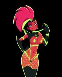 1girls animated areolae breasts collar dance exhibitionism moika moikaloop neon neon_lights nipples panties punk_girl solo_male tagme