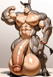 1boy abs ai_generated anthro balls biceps big_balls big_penis donkey donkey_(shrek) dreamworks enormous_balls enormous_penis equid equine flexing fur furry furry_male furry_only genitals gigantic_balls gigantic_penis huge_balls huge_cock hyper_balls hyper_penis indoors large_balls large_penis male male_nipples male_only mammal mature mature_male muscles muscular muscular_male nipples nude pecs penis shrek_(series) smile solo solo_focus solo_male tail testicles