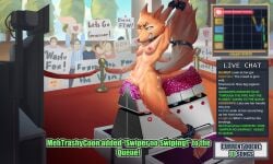 absurd_res ambiguous_fluids anthro anthro_focus bodily bodily_fluids bondage bondage bound breasts canid canine cum cum_on_face diane_foxington dreamworks ejaculation female female_focus fox fur genital_fluids genitals group hi_res human livestream male mammal monduck nipple_piercing nipples nude orange_body orange_fur orgasm overstimulation piercing predicament public pussy restraints sex sex_toy solo_focus sweat sybian tail text the_bad_guys tickling toy vaginal_penetration vibrator