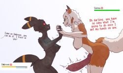 1futa 1girls anthro champaanimation commission dusk_lycanroc female fight fighting fur furry futa_on_female futadom futanari huge_cock imminent_rape imminent_sex intersex knot knotted_penis lycanroc original pokemon umbreon