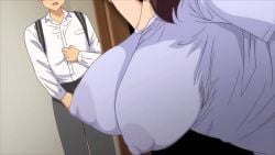 1girls 2025 20s animated blush breasts cheating_(relationship) clueless collarbone female female happy hidden_sex huge_breasts implied_sex large_areolae mature_female ponytail queen_bee queen_bee_(animation_studio) saimin_musume_to_tennen_mama see-through_clothes shirt stealth_sex sweat sweatdrop tagme thick_thighs thighs watching wet wet_clothes wet_shirt yuko_era
