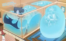beepunz belly big_ass big_belly big_breasts big_butt breasts drinking drinking_milk expansion growth hi_res highres huge_breasts hyper maid maid_uniform ripped_clothing room room_filling slime slime_girl tagme wardrobe_malfunction