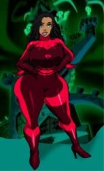1girls 2010s 2014 5ifty aged_up alternate_ass_size alternate_body_type alternate_breast_size big_breasts big_lips black_hair bodysuit breasts breasts_bigger_than_head curvaceous curvaceous_body curvaceous_female curvaceous_figure curvaceous_hips curvaceous_thighs curvy curvy_body curvy_female curvy_figure curvy_hips curvy_thighs danny_phantom deviantart female fully_clothed green_eyes hands_on_own_waist hands_on_waist heel_boots hourglass_figure hourglass_figured_female huge_hips huge_thighs jay-marvel light_skin nickelodeon old_art pink_lips plump_lips png red_bodysuit red_heels red_outfit screencap_background slim_thick slim_waist solo solo_female solo_focus standing thick_hips thick_legs thick_thighs thighs thighs_bigger_than_head two-tone_clothing valerie_gray voluptuous voluptuous_female wide_hips