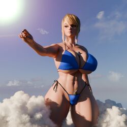 1girls 3d 3d_(artwork) athletic athletic_female big_breasts big_breasts blonde_female blonde_hair blonde_hair blonde_hair_female breasts breasts clothed clothed_female dbhfrost female female_focus female_only giant_female giant_woman giantess giga_giantess huge_boobs huge_breasts light-skinned_female light_skin metroid muscular muscular_female samus_aran solo solo_female solo_focus toned toned_female