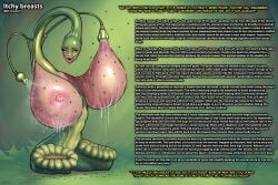 bad_end big_breasts body_horror breast_torture breasts disturbing disturbing_shit english_text exposed_breasts female female_only helpless insects itching itching_torture lerra22 milking original original_character parasite permanent permanent_desperation permanent_entrapment permanent_transformation plant plant_transformation scary slimy story text torture weird what wtf