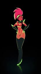 1girls animated areolae breasts collar dance exhibitionism female moika moikaloop neon neon_lights nipples panties punk_girl solo_male tagme