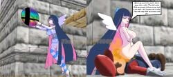 (theusagiboy1406) 1girls 1male 3d 3d_(artwork) ass blue_eyes blue_hair breasts brown_hair clothed facefart facesitting fart fart_cloud fart_fetish farting farting_in_face female goth goth_girl hat mikumikudance mmd nintendo nude nude_female panty_&_stocking_with_garterbelt stocking_anarchy super_smash_bros.