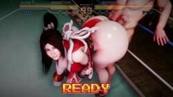 1boy 1girls animated ass big_ass fatal_fury huge_ass king_of_fighters mai_shiranui penetration ryanpos_3d sound tagme video