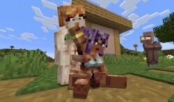 2futas 3d accurate_art_style alex_(minecraft) animated armpit armpit_fetish armpit_focus armpit_hair armpit_sex artstyle_imitation big_ass big_breasts big_tighs blue_bra cubiclenmmo dark-skinned_futa efe_(minecraft) erection flaccid futa futa_on_futa futa_only futanari golden_bracelet green_bra hairy_armpits intersex light-skinned_futa loop looping_animation minecraft mod no_sound orange_hair ponytail pubic_hair shocked_expression shorter_than_10_seconds small_breasts tagme video villager_(minecraft)