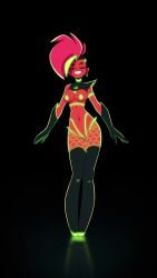 1girls animated areolae breasts collar dance exhibitionism female moika moikaloop neon neon_lights nipples panties punk_girl solo_male tagme